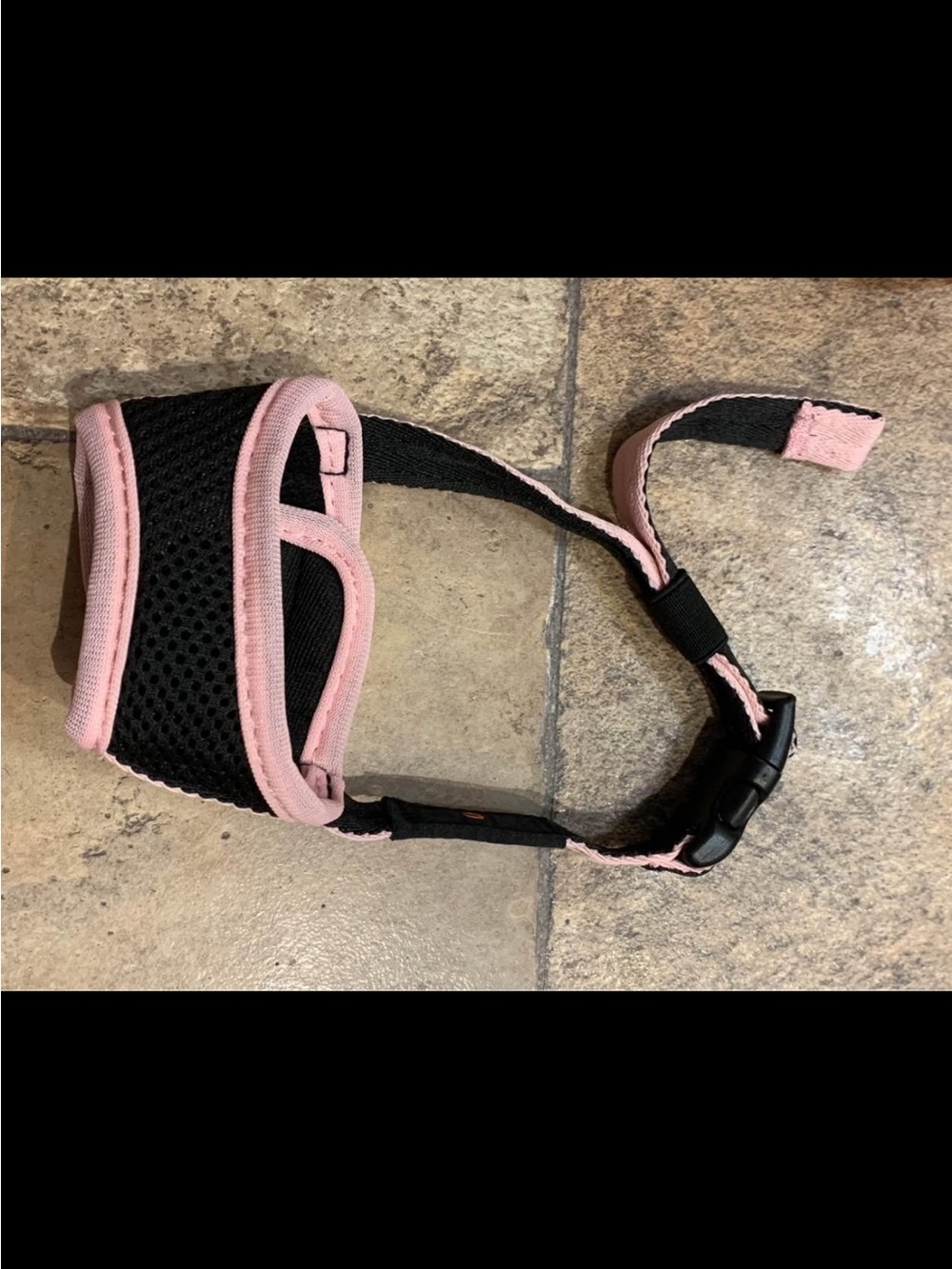 Pink and Black Mesh Dog Harness - Comfortable Walking Harness